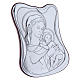 Quadro Madonna Bambino bilaminato retro legno pregiato 14X10 cm s2