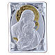Quadro bilaminato retro legno pregiato rifiniture oro Madonna Tenerezza 21,6X16,3 cm s1
