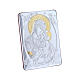 Quadro Madonna della Tenerezza bilaminato retro legno pregiato rifiniture oro 14X10 cm s2
