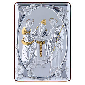 Cadre Mariage Vierge bi-laminé support bois massif finitions or 14x10 cm