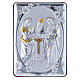 Quadro Matrimonio Vergine bilaminato retro legno pregiato rifiniture oro 14X10 cm s1