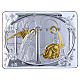 Cuadro bilaminado parte posterior madera preciosa detalles oro Anunciación 16,3X21,6 cm s1