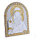 Our Lady of Vladimir painting in laminboard finished in gold and refined wooden back 24,5X20 cm s2