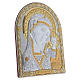 Our Lady of Kazan painting in laminboard finished in gold and refined wooden back 24,5X20 cm s2