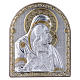 Our Lady of Vladimir painting in laminboard finished in gold and refined wooden back 16,7X13,6 cm s1