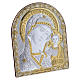 Our Lady of Kazan painting in laminboard finished in gold and refined wooden back 16,7X13,6 cm s2