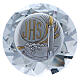 Kristalldiamant mit Aluminiumplakette, Kerzenmotiv IHS, 4 cm s1