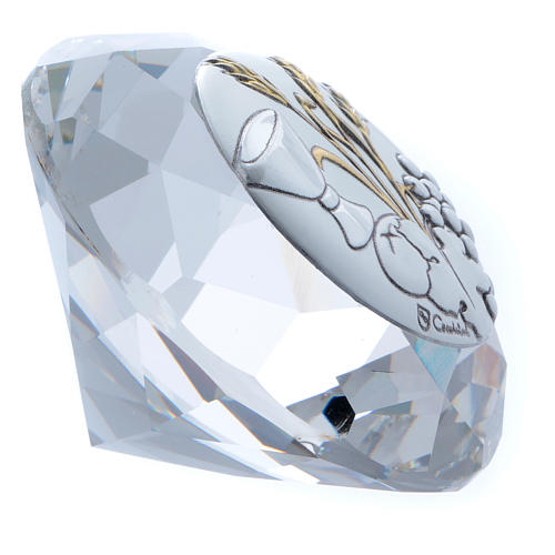 Kristall Diamant Aluminum Platte Kommunion Symbolen 4cm 2