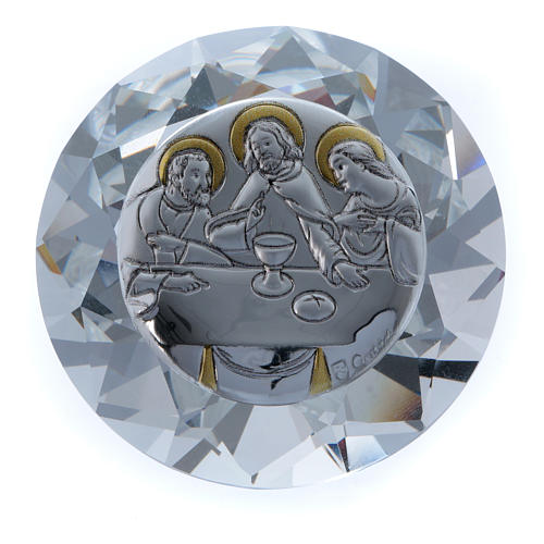 The Last Dinner crystal diamond with metal plate 4 cm 1