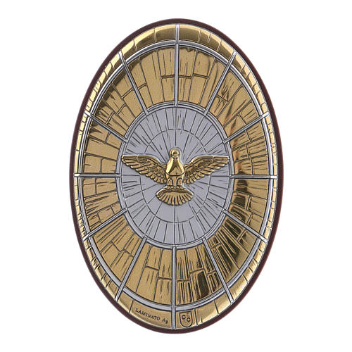 Obraz Gołębica Duch Święty Bernini złoto bilaminat i drewno prestiżowe 7,2x4,8 cm 1