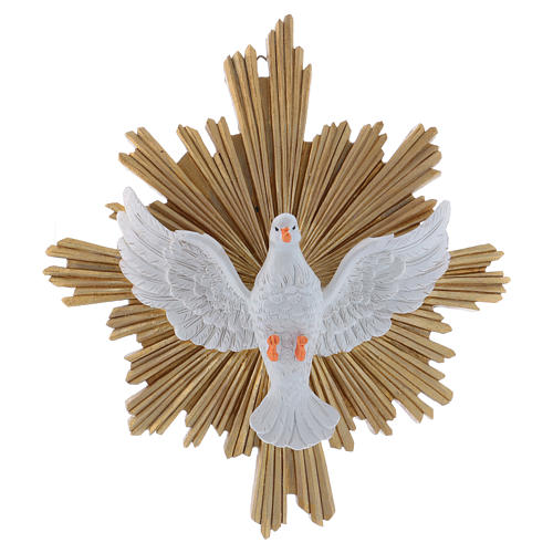 Obraz z żywicy Gołębica Duch Święty dekorowany ręcznie 25x22 cm 1