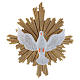 Obraz z żywicy Gołębica Duch Święty dekorowany ręcznie 25x22 cm s1