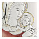 Bas-relief argent bilaminé Vierge à l'Enfant 11x8 cm s2