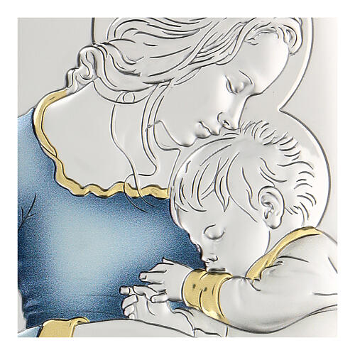 Bas-relief Mary and baby Jesus wall plaque bilaminated 2