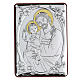 Bas-relief argent bilaminé Saint Joseph avec Enfant Jésus 10x7 cm s1