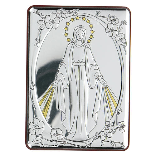 Bajorrelieve bilaminado Virgen Milagrosa 10x7 cm 1