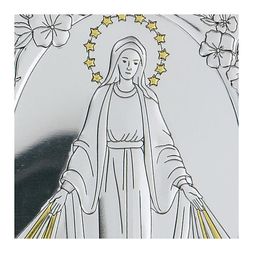 Bajorrelieve bilaminado Virgen Milagrosa 10x7 cm 2