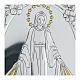Bas-relief argent bilaminé Vierge Miraculeuse 10x7 cm s2