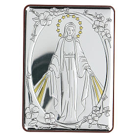 Baixo-relevo bilaminado Nossa Senhora da Medalha Milagrosa 10x7 cm