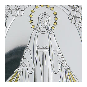 Baixo-relevo bilaminado Nossa Senhora da Medalha Milagrosa 10x7 cm