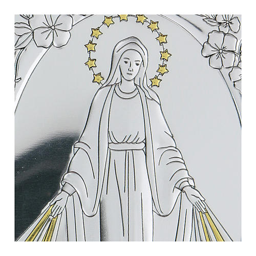 Baixo-relevo bilaminado Nossa Senhora da Medalha Milagrosa 10x7 cm 2