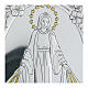 Bilaminate bas-relief Miraculous Mary wall plaque 10x7 cm s2