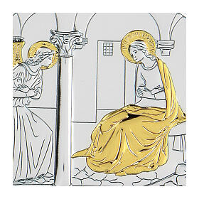 Bilaminate bas-relief Blessed Annunciation 10x7 cm