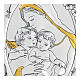 Flachrelief aus Bilaminat der Muttergottes mit Jesuskind und Engelchen, 10 x 7 cm s2