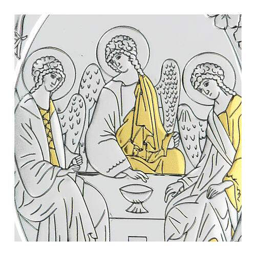 Flachrelief aus Bilaminat der Heiligen Dreifaltigkeit von Rublev, 10 x 7 cm 2