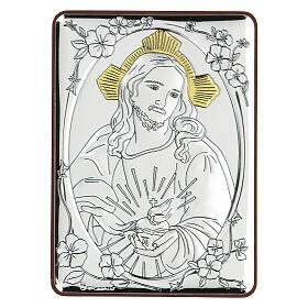 Flachrelief aus Bilaminat vom barmherzigen Jesus, 10 x 7 cm