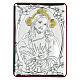 Flachrelief aus Bilaminat vom barmherzigen Jesus, 10 x 7 cm s1