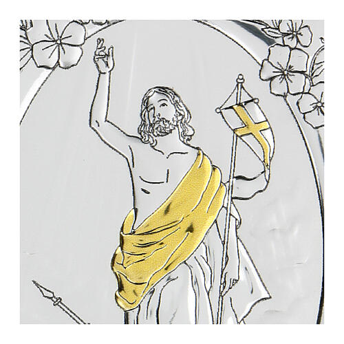 Flachrelief aus Bilaminat von Jesus Christus Himmelfahrt, 10 x 7 cm 2
