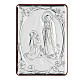 Bas-relief argent bilaminé Apparition Notre-Dame de Lourdes 10x7 cm s1
