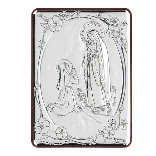 Baixo-relevo bilaminado Aparição Nossa Senhora de Lourdes 10x7 cm 1