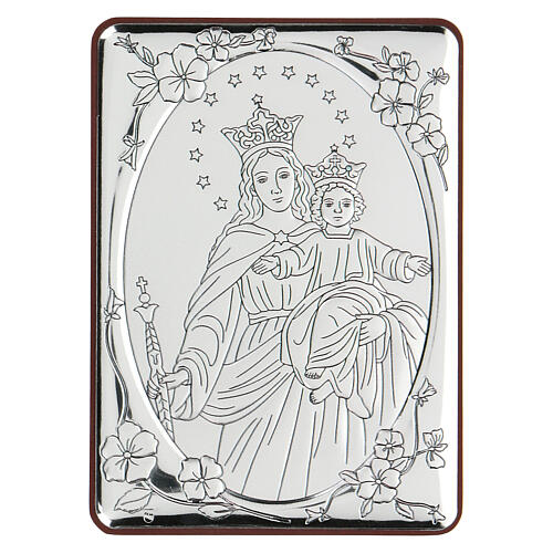 Flachrelief aus Bilaminat mit Maria Helferin der Christen, 10 x 7 cm 1