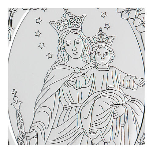 Bilaminate bas-relief Mary Help of Christians 10x7 cm 2