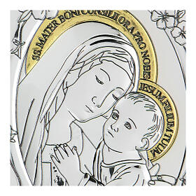 Bilaminate bas-relief Our Lady of Good Counsel 10x7 cm