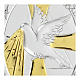 Bas-relief in bilaminate silver Dove of peace 10x7 cm s2