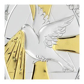 Bilaminate bas-relief Dove of Peace 10x7 cm