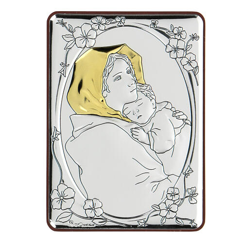 Flachrelief aus Bilaminat mit Madonna von Ferruzzi, 10 x 7 cm 1