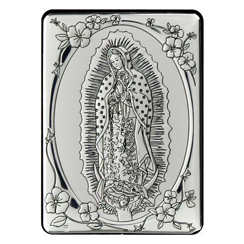 Flachrelief aus Bilaminat mit Madonna von Guadalupe, 10 x 7 cm 1