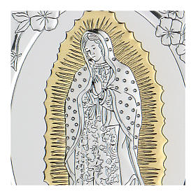 Bassorilievo bilaminato Madonna Guadalupe 10x7 cm
