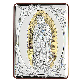 Baixo-relevo bilaminado Nossa Senhora de Guadalupe 10x7 cm s1