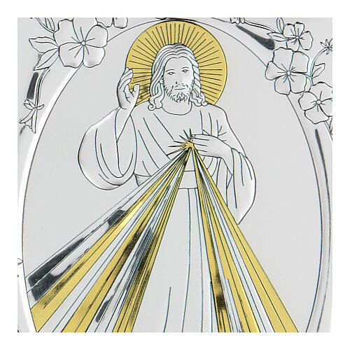 Flachrelief aus Bilaminat mit segnendem Christus, 10 x 7 cm 2