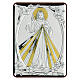 Flachrelief aus Bilaminat mit segnendem Christus, 10 x 7 cm s1