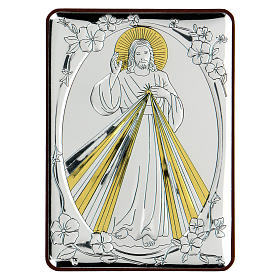 Baixo-relevo bilaminado Cristo abençoador 10x7 cm