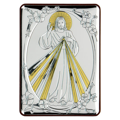 Baixo-relevo bilaminado Cristo abençoador 10x7 cm 1
