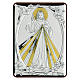 Baixo-relevo bilaminado Cristo abençoador 10x7 cm s1