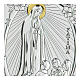 Bas-relief in bilaminate silver Our Lady of Fatima 10x7 cm s2