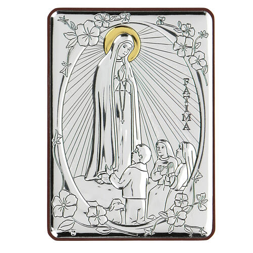 Płaskorzeźba Matka Boża Fatimska, bilaminat, 10x7 cm 1